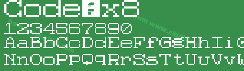 Code-8x8字体预览