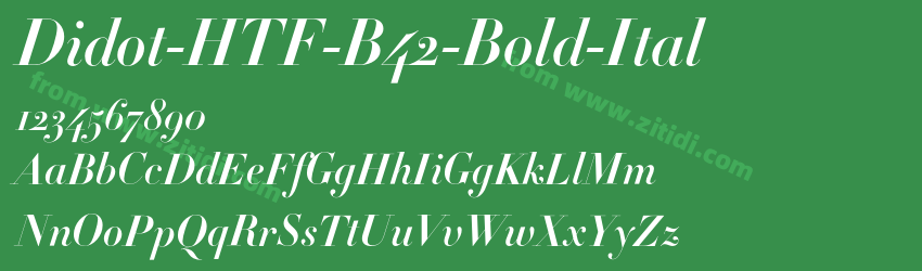 Didot-HTF-B42-Bold-Ital字体预览
