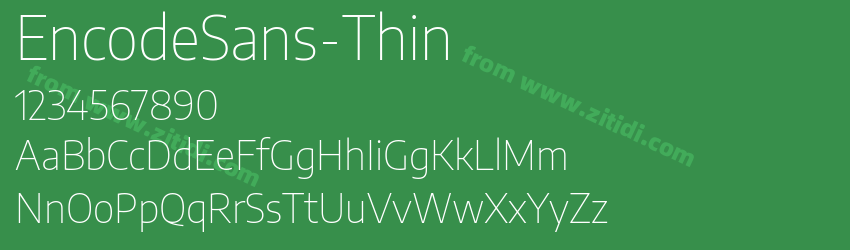 EncodeSans-Thin字体预览