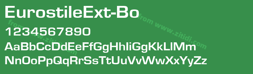 EurostileExt-Bo字体预览