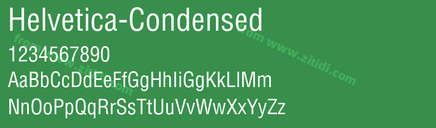Helvetica-Condensed字体预览