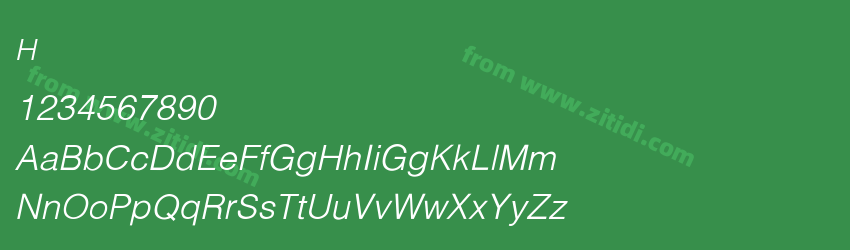 Helvetica-Light-Light-Italic字体预览