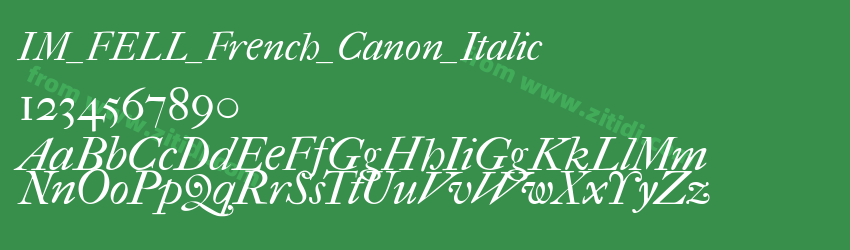 IM_FELL_French_Canon_Italic字体预览