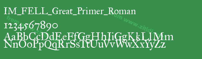 IM_FELL_Great_Primer_Roman字体预览