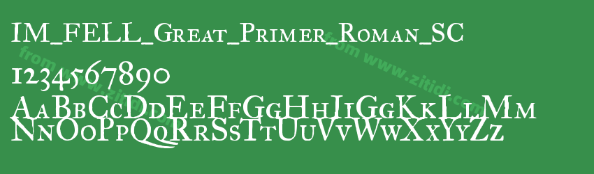 IM_FELL_Great_Primer_Roman_SC字体预览