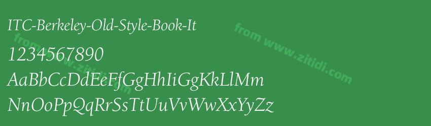 ITC-Berkeley-Old-Style-Book-It字体预览