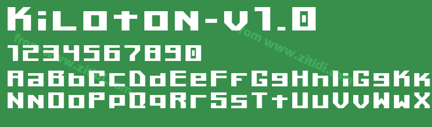 Kiloton-v1.0字体预览