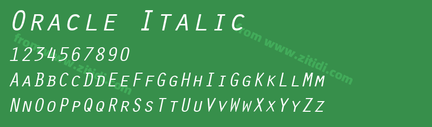 Oracle Italic字体预览
