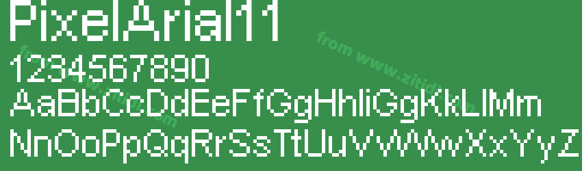 PixelArial11字体预览