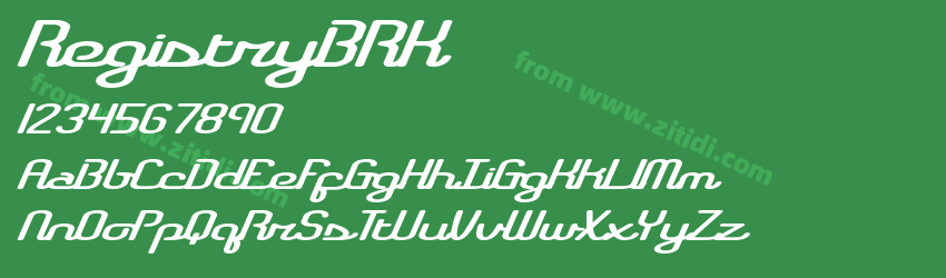 RegistryBRK字体预览
