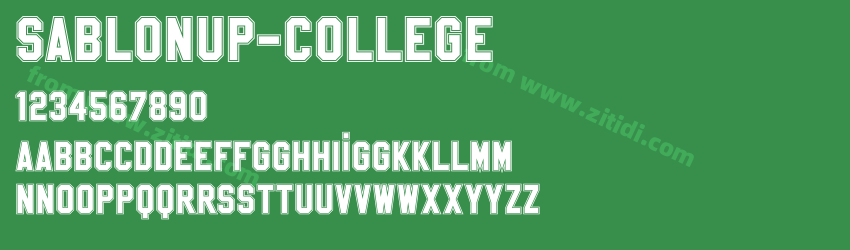 SablonUp-College字体预览