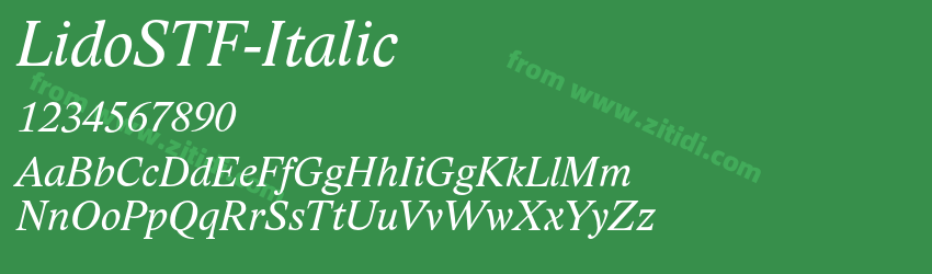 LidoSTF-Italic字体预览