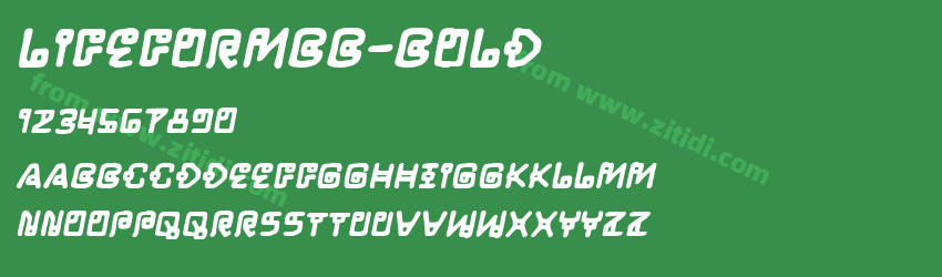 LifeFormBB-Bold字体预览