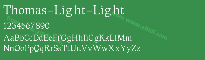 Thomas-Light-Light字体预览