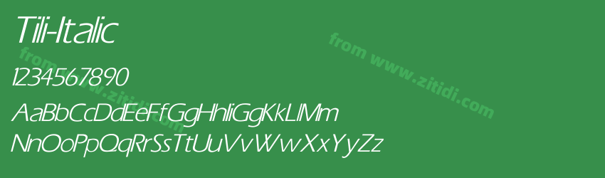 Tili-Italic字体预览
