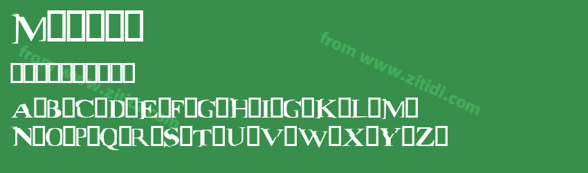 Matrix字体预览