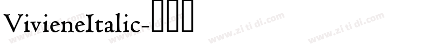 VivieneItalic字体转换