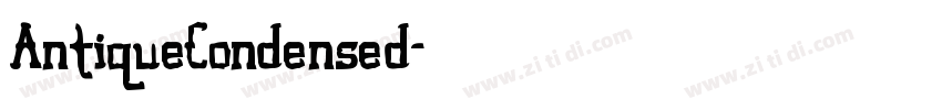 AntiqueCondensed字体转换