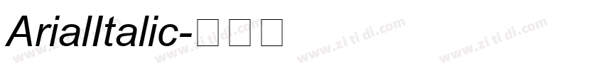 ArialItalic字体转换