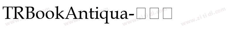 TRBookAntiqua字体转换