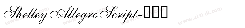 ShelleyAllegroScript字体转换
