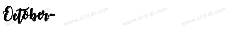 October字体转换