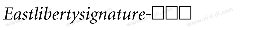 Eastlibertysignature字体转换