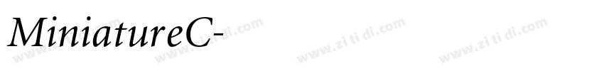 MiniatureC字体转换