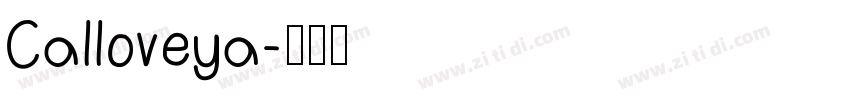 Calloveya字体转换