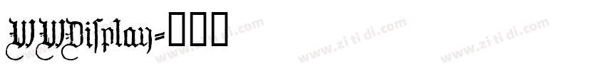 WWDisplay字体转换