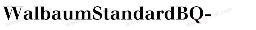 WalbaumStandardBQ字体转换
