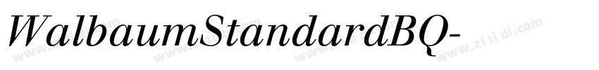 WalbaumStandardBQ字体转换