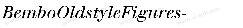 BemboOldstyleFigures字体转换