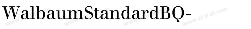 WalbaumStandardBQ字体转换