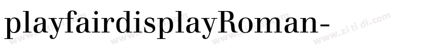 playfairdisplayRoman字体转换