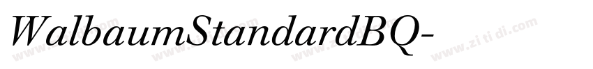 WalbaumStandardBQ字体转换