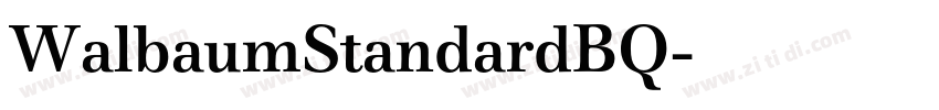 WalbaumStandardBQ字体转换
