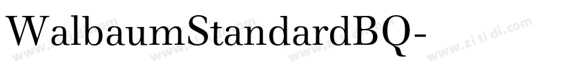 WalbaumStandardBQ字体转换