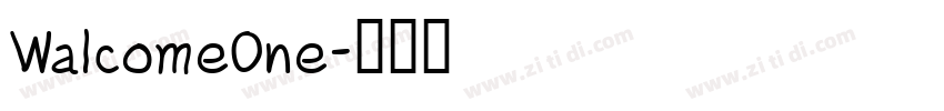 WalcomeOne字体转换
