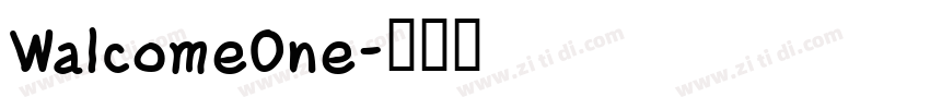 WalcomeOne字体转换