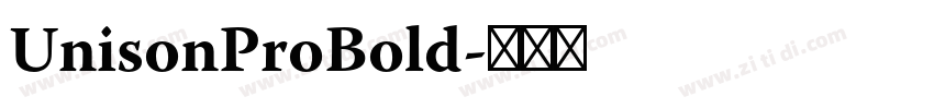 UnisonProBold字体转换