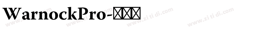 WarnockPro字体转换