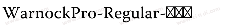 WarnockPro-Regular字体转换