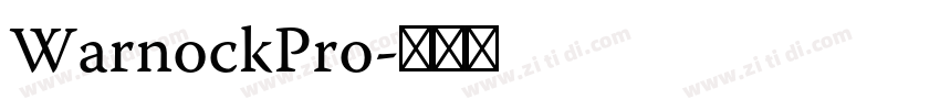 WarnockPro字体转换