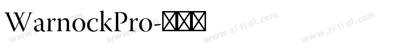 WarnockPro字体转换