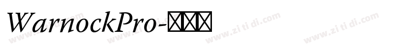 WarnockPro字体转换