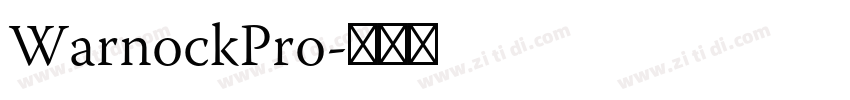 WarnockPro字体转换