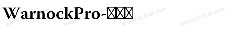 WarnockPro字体转换