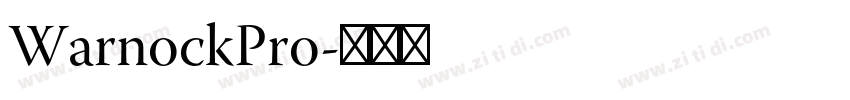 WarnockPro字体转换