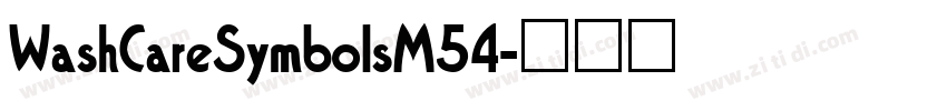 WashCareSymbolsM54字体转换